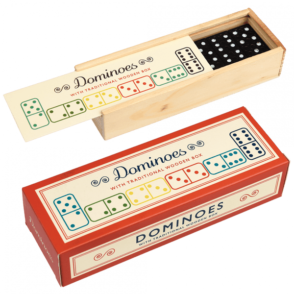 Domino in Holzschatulle