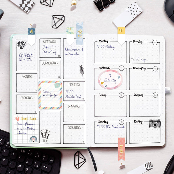 Bullet Journal Sticky Notes - Regenbogen