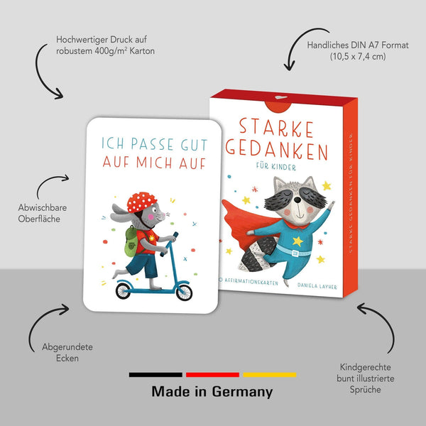 Affirmationskarten für Kinder "Starke Gedanken"