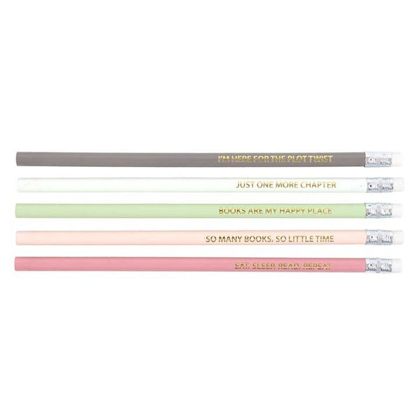 Packung mit 5 literaturinspirierten Bleistiften