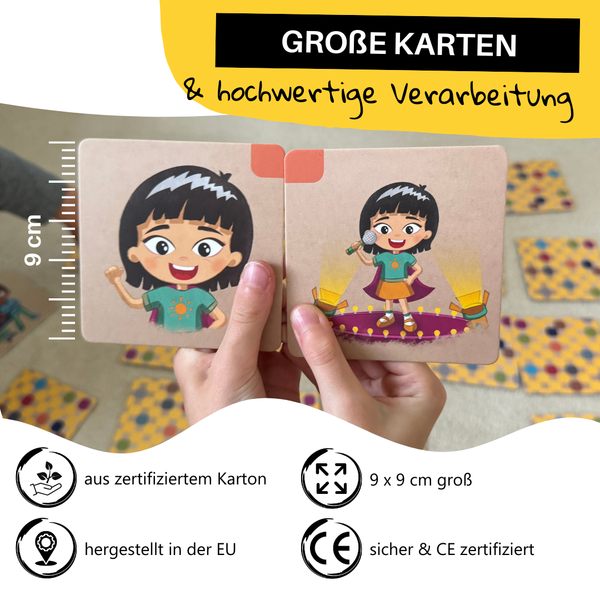 Emotionen-Memospiel (3-7 Jahre) | 30 gefühlvolle Karten