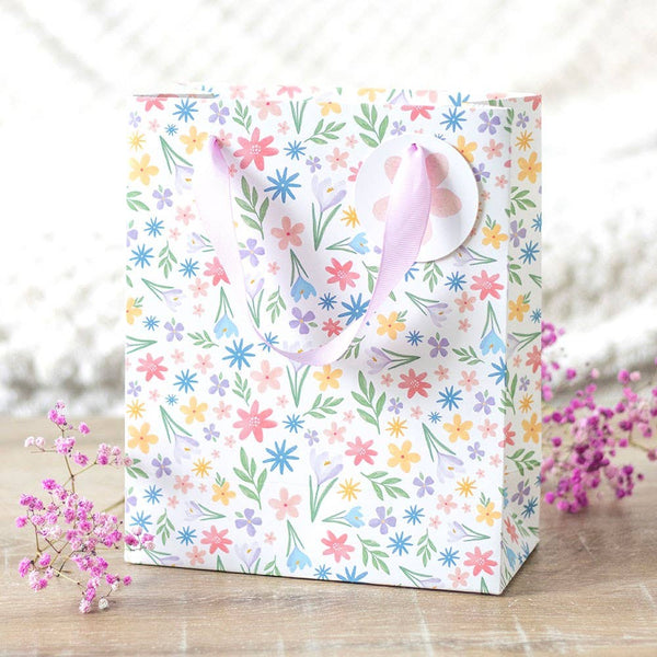 Geschenktragetasche Frühlingsblumen - mittel (23 cm)