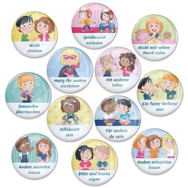 Motivations-Magnet Erweiterungs-Set "Fair & höflich"