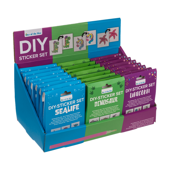 DIY Aufkleber-Set (Einhorn, Dinosaurier, Meeresbewohner)