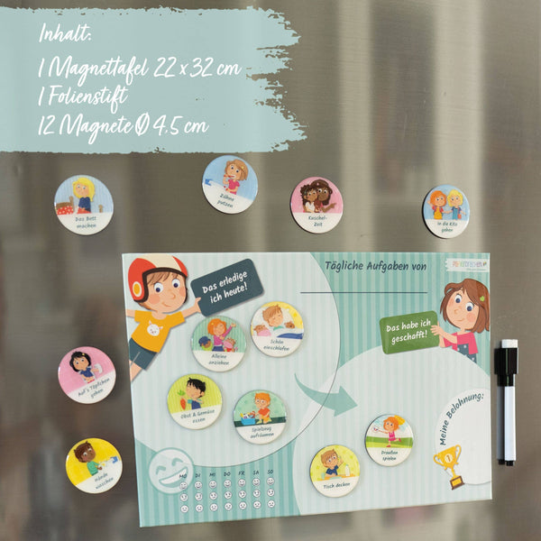 Motivations-Magnettafel - Basis-Set Tagesablauf
