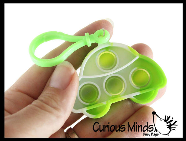 Tiny Bubble Pop Fidget Toys mit Karabiner