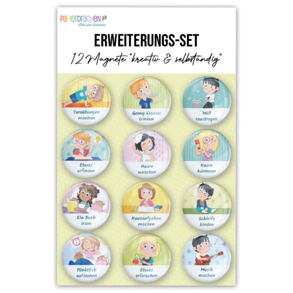 Motivations-Magnet-Erweiterungs-Set "Kreativ & selbstständig"