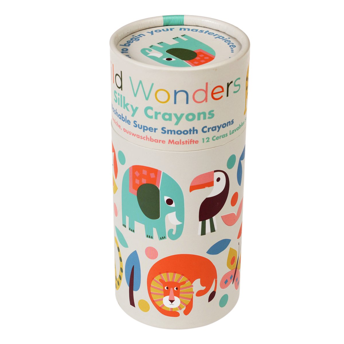 Silky Crayons Wild Wonders | 12 Seidige Wachsmalstifte in Dose