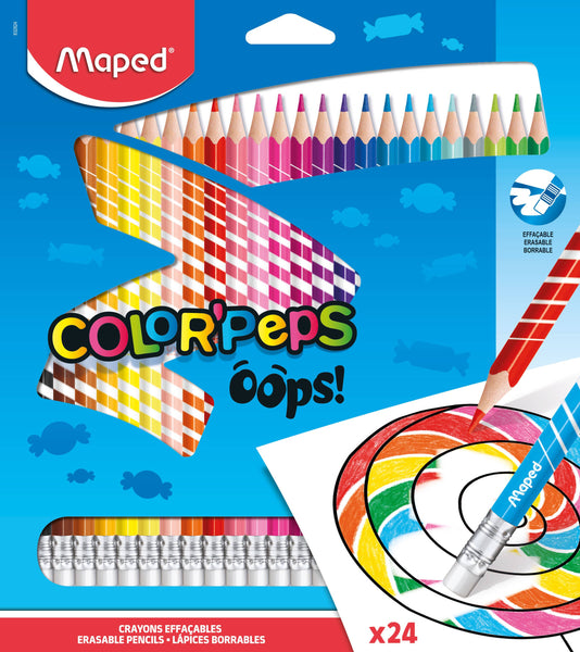 Radierbare Buntstifte | Colour'Peps Oops 24 Stück