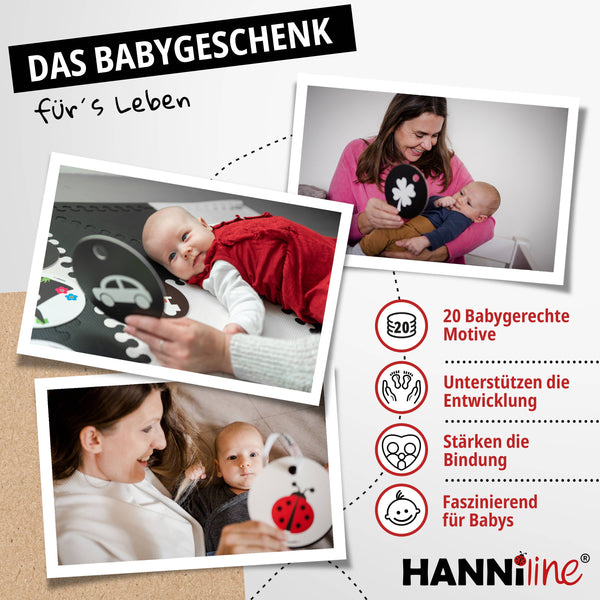 Kontrastkarten ab dem 1. Lebensmonat | Geburtsgeschenk für Babys