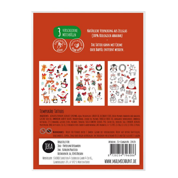 Kindertattoo Set - Weihnachten - Temporary Tattoos