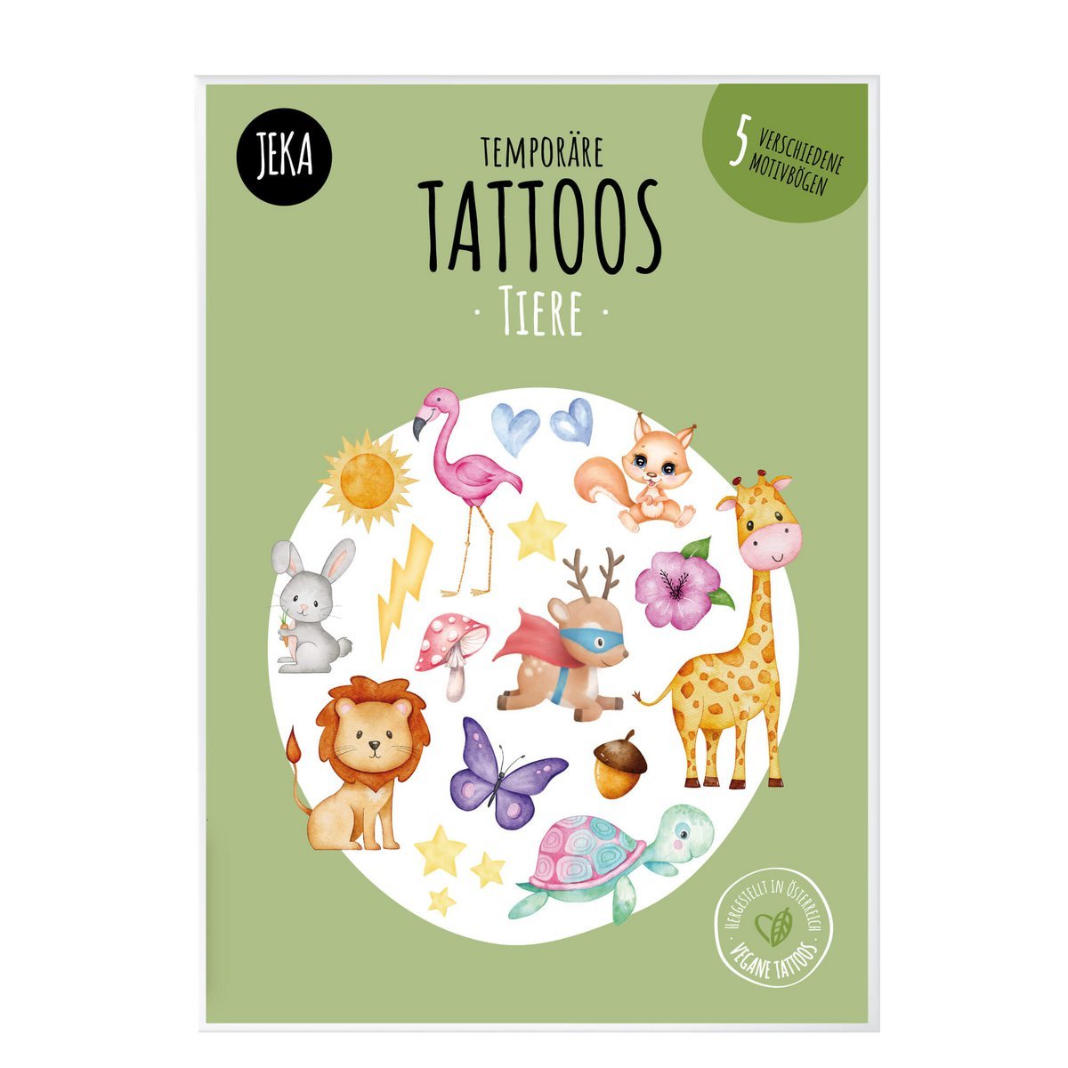 Kindertattoo Set - Tiere - Temporary Tattoos