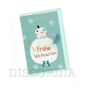 Weihnachtskarte *Frohe Weihnachten* Schneemann