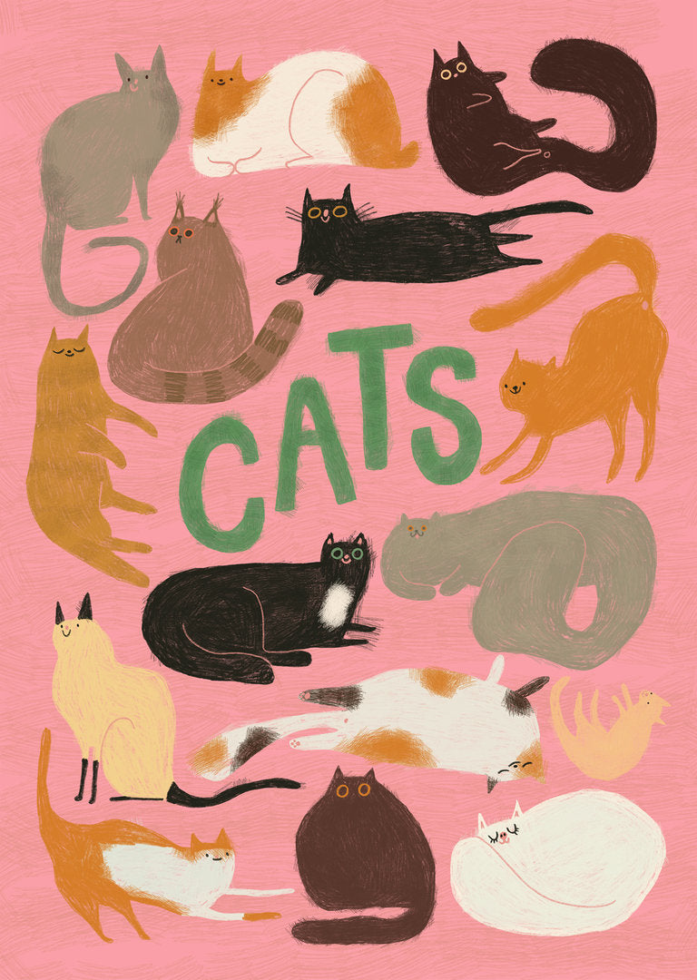 Print Cats rosa | Slinga