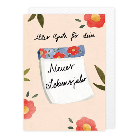 Grußkarte *Alles Gute für deine Neues Lebensjahr* Geburtstag