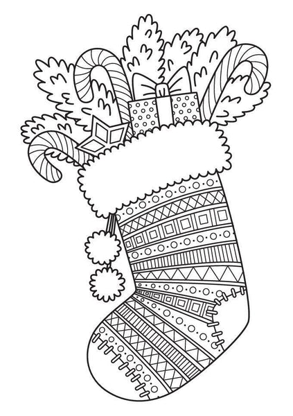 Frohe Weihnachten I 20 Ausmal-Postkarten