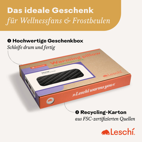 Wärmekissen Rechteck - Körnerkissen für Rücken, Bauch, Schultern & mehr