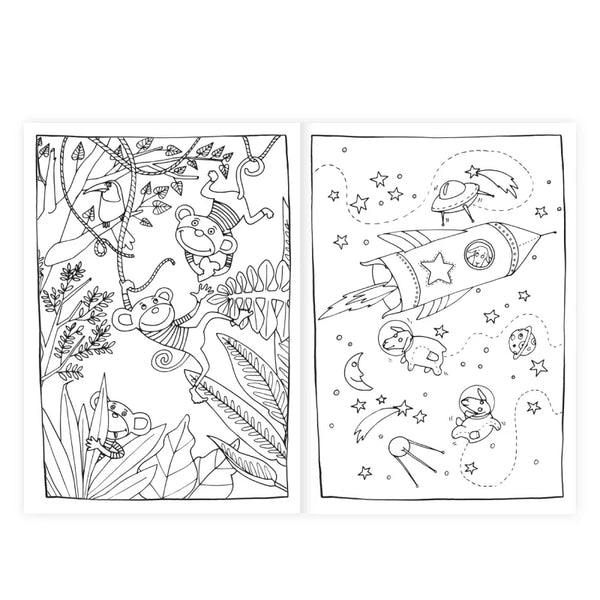 Malbuch A4 Freche Tiere