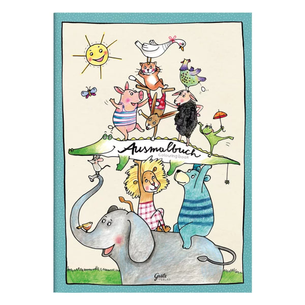 Malbuch A4 Freche Tiere