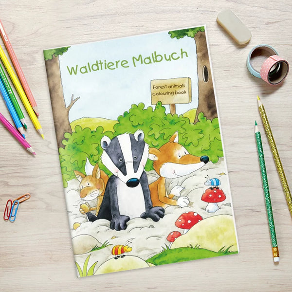 Waldtiere Malbuch A4