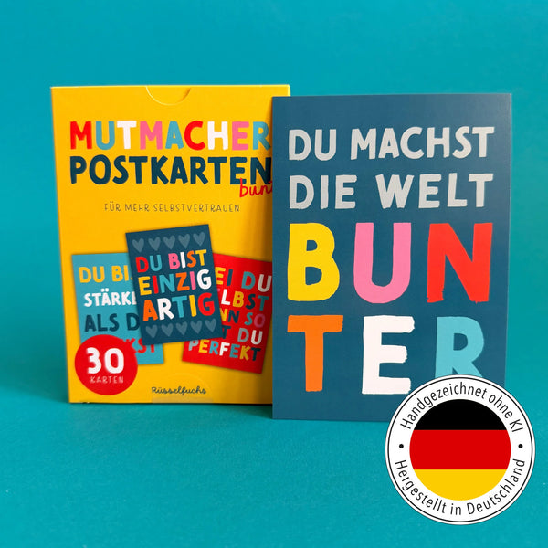 Mutmacher-Postkarten BUNT | 30 Karten