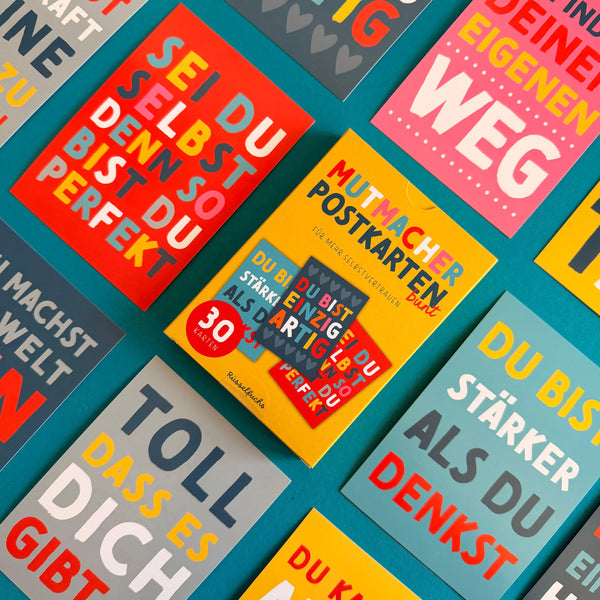 Mutmacher-Postkarten BUNT | 30 Karten