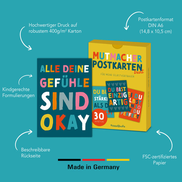 Mutmacher-Postkarten BUNT | 30 Karten