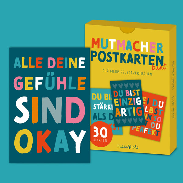 Mutmacher-Postkarten BUNT | 30 Karten