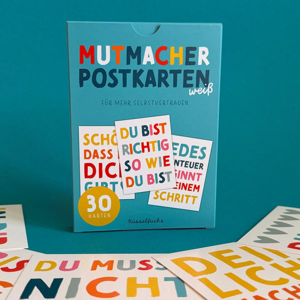 Mutmacher-Postkarten WEISS | 30 Karten