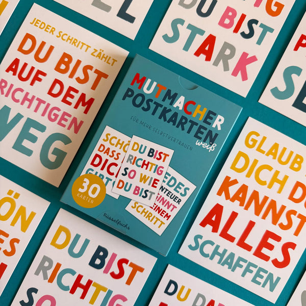 Mutmacher-Postkarten WEISS | 30 Karten