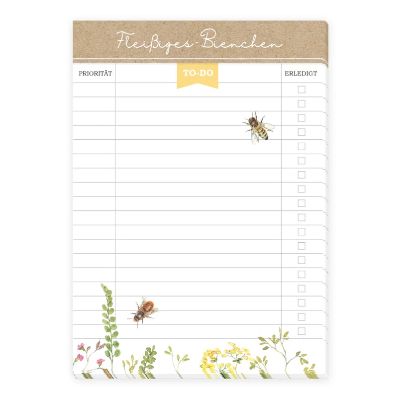 Notizblock *Fleißiges Bienchen* To-Do-Liste A6