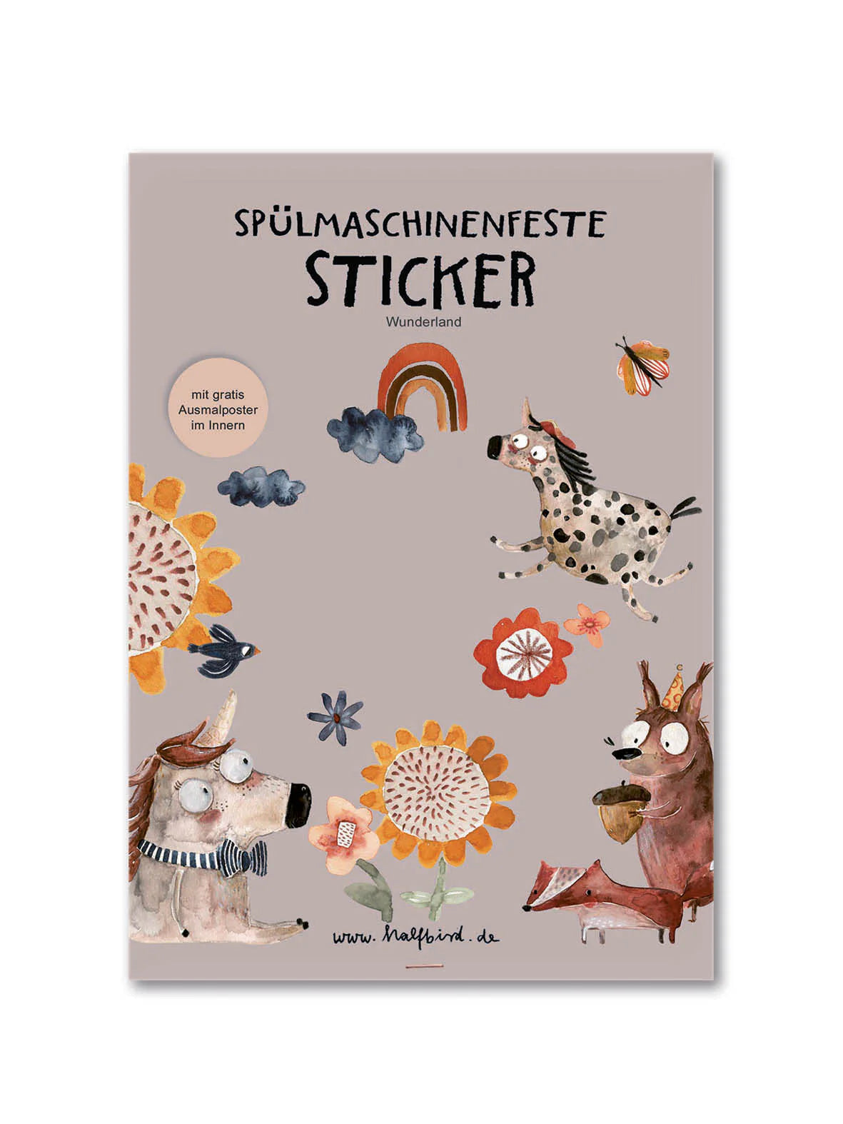 Spülmaschinenfeste Aufkleber "Wunderland" Sticker Set