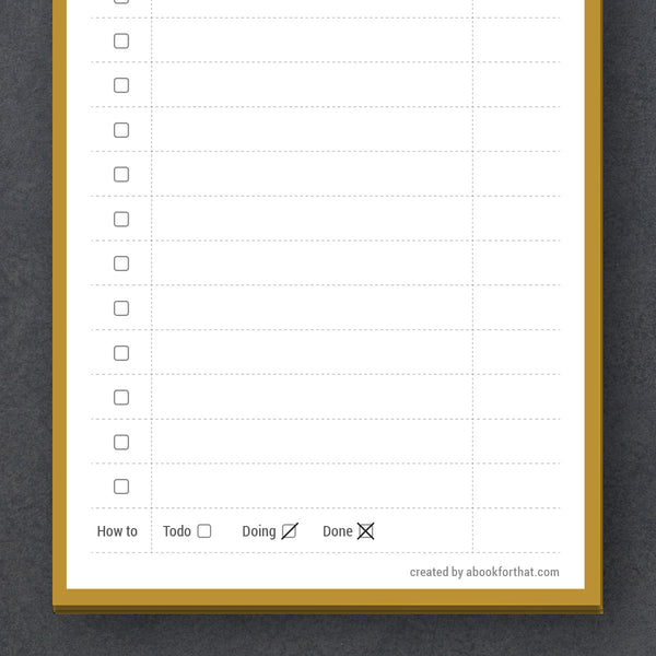 A list for that (magnetic pad)