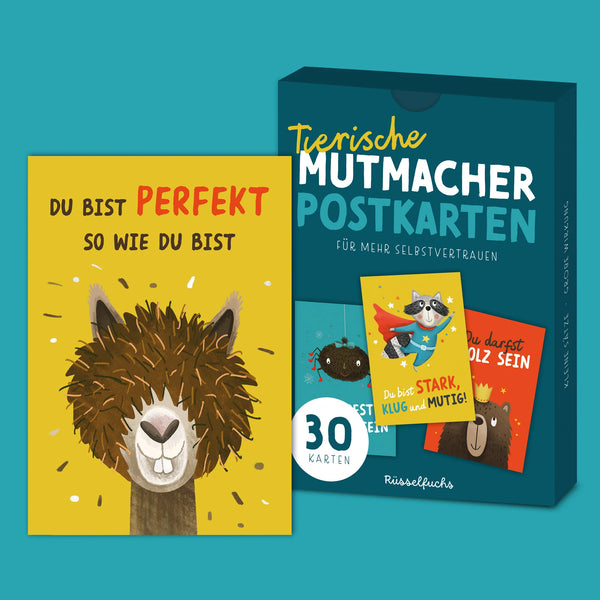 Tierische Mutmacher-Postkarten | 30 Karten