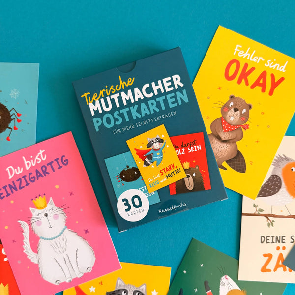 Tierische Mutmacher-Postkarten | 30 Karten