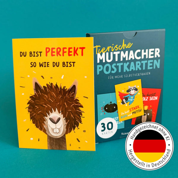 Tierische Mutmacher-Postkarten | 30 Karten