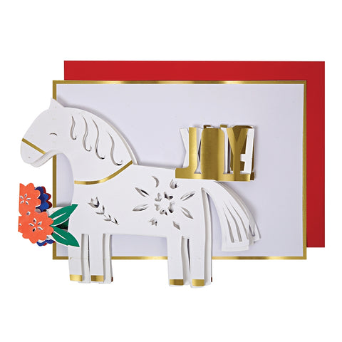 Weihnachtskarte Dala Horse