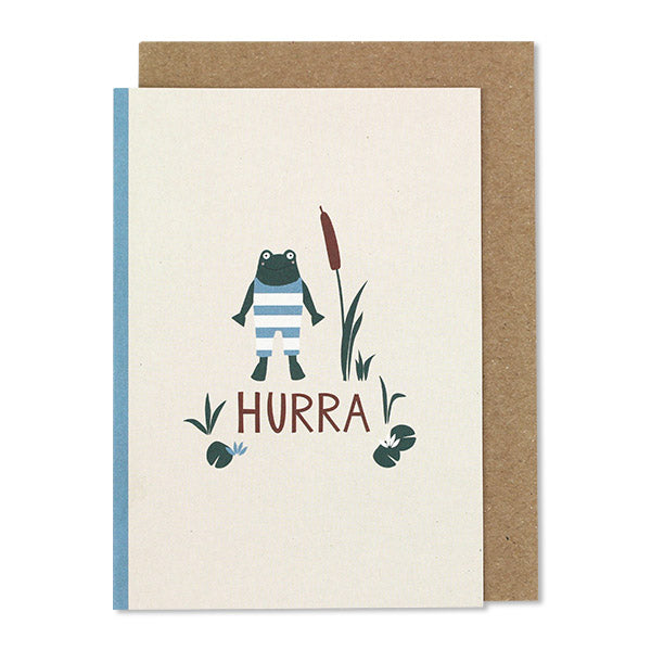 Grußkarte *HURRA* Frosch
