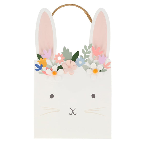 Geschenktasche Hase mit Blumenkranz