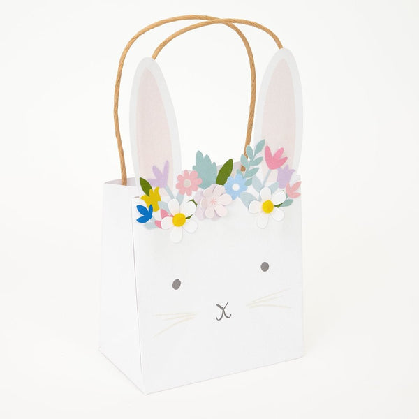 Geschenktasche Hase mit Blumenkranz