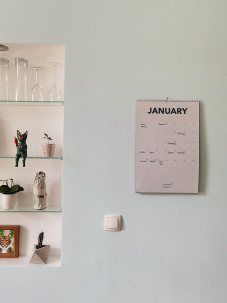 Typografie GEBURTSTAGSKALENDER aus besonderen Papiersorten *Felis* von in love with paper