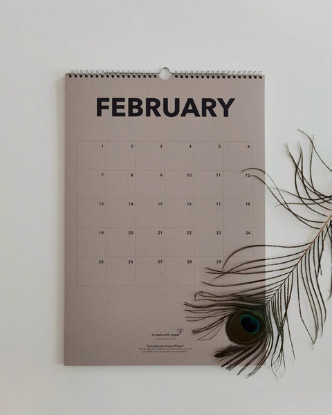 Typografie GEBURTSTAGSKALENDER aus besonderen Papiersorten *Felis* von in love with paper