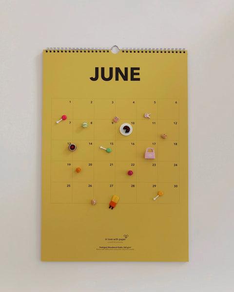 Typografie GEBURTSTAGSKALENDER aus besonderen Papiersorten *Felis* von in love with paper