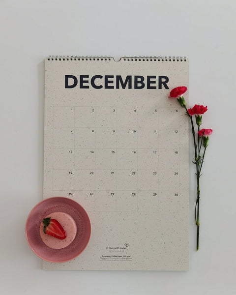 Typografie GEBURTSTAGSKALENDER aus besonderen Papiersorten *Felis* von in love with paper