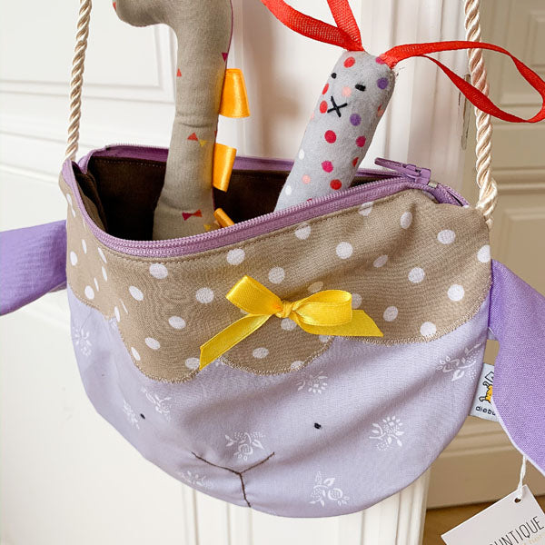 Kindertasche Schaf lila & gelb