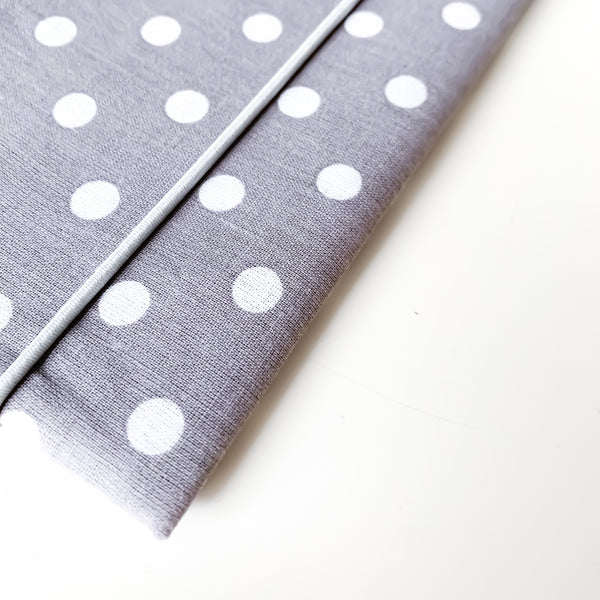 Mutter-Kind Pass Hülle - Polka Dots grau