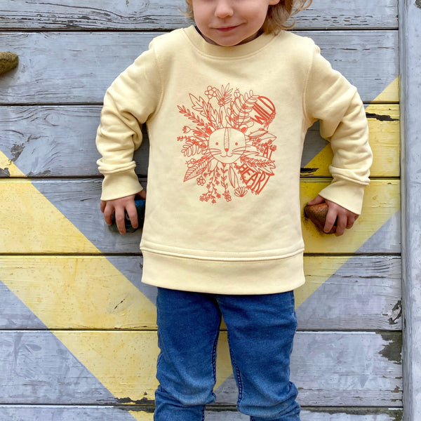 Kinder Sweatshirt *WILD AT HEART* Löwe - butter