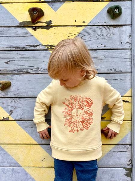 Kinder Sweatshirt *WILD AT HEART* Löwe - butter