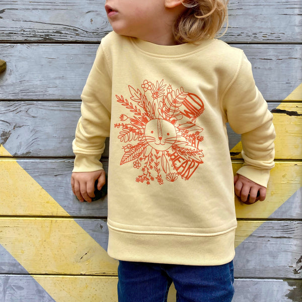 Kinder Sweatshirt *WILD AT HEART* Löwe - butter