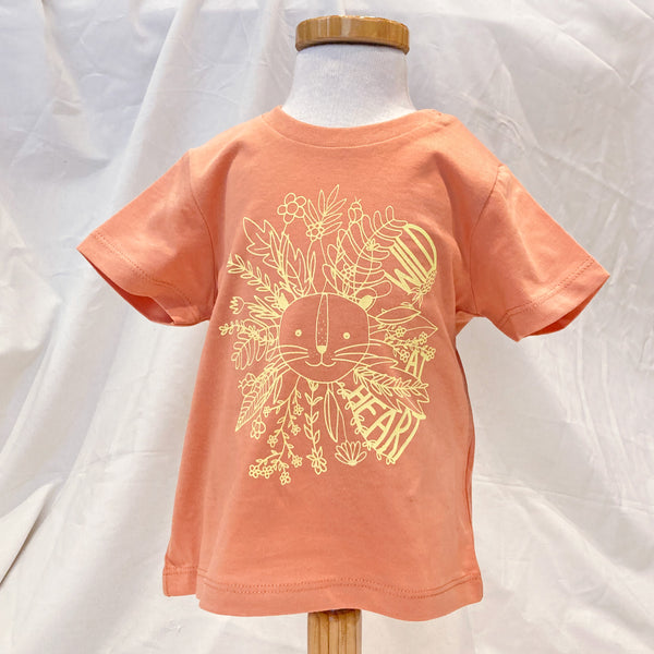 Baby & Kinder T-Shirt *WILD AT HEART* Löwe - vulcano stone